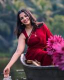 nikhila-vimal-in-maroon-saree-look-photos