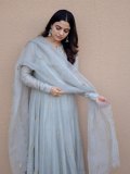 nikhila-vimal-in-pastel-gray-traditional-Indian-Anarkali-set-photos-003
