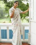 actress-nikhila-vimal-new-photos-in-white-floral-printed-saree-with-blouse-005