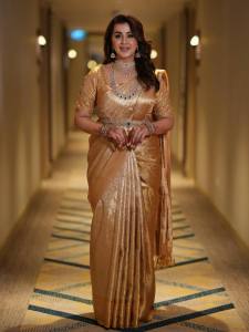 nikki-galrani-in-golden-saree-look-wedding-function-photos-001