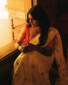 nimisha-sajayan-in-saree-photoshoot-pictures