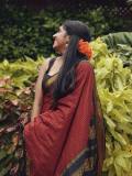 nimisha-sajayan-in-beautiful-checks-saree-with-blouse-style-ideas-photos-001