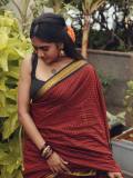 nimisha-sajayan-in-beautiful-checks-saree-with-blouse-style-ideas-photos-004
