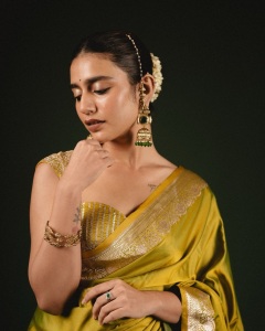 priya-varrier-in-mustard-yellow-hue-with-a-glossy-silk-saree-heavily-embellished-sleeveless-corset-or-bustier-style-blouse-ideas-photos-017