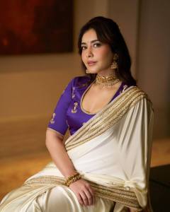 raashi-khanna-in-silver-tissue-saree-with-contrast-violet-blouse-photos-002
