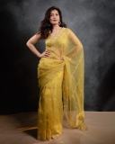raashi-khanna-new-photos-in-yellow-net-saree-002