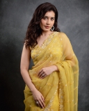 raashi-khanna-new-photos-in-yellow-net-saree-003