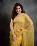 raashi-khanna-new-photos-in-yellow-net-saree-005