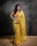 raashi-khanna-new-photos-in-yellow-net-saree-007