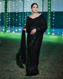 rachana-narayanankutty-in-black-chiffon-party-wear-saree-photos-003