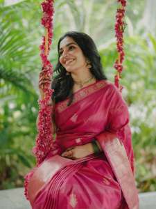 rajisha-vijayan-in-rose-colour-pattu-saree-photos