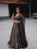 Actress-Rajisha-Vijayan-A-fitted-sleeveless-V-neck-crop-top-and-dark-Lehenga-photos-010