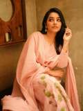 rajisha-vijayan-in-Pastel-Pink-straight-cut-churidar-Hand-Painted-botanical-design-and-Straight-cut-pink-matching-pants-pics-002