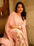 rajisha-vijayan-in-Pastel-Pink-straight-cut-churidar-Hand-Painted-botanical-design-and-Straight-cut-pink-matching-pants-pics-004