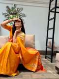rashmika-mandanna-in-mango-yellow-and-pink-combo-saree-look-photos-002