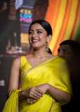 rashmika-mandanna-Yellow-saree-photos-in-animal-movie-promotion-006