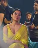 rashmika-mandanna-Yellow-saree-photos-in-animal-movie-promotion