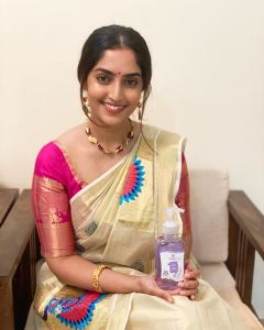 rebecca monica john new saree photos