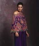 samantha-ruth-prabhu-in-off-shoulder-embroidered-cape-or-poncho-layered-over-a-matching-deep-purple-sleeveless-flared-inner-tunic-or-dress-photos
