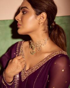 samyuktha-menon-in-Purple-Short-Monga-Tussar-Anarkali-dress-photos-004