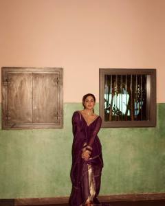 samyuktha-menon-in-Purple-Short-Monga-Tussar-Anarkali-dress-photos-006
