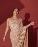 celebrity-samyuktha-menon-new-photos-in-Champagne-colour-saree-with-ornaments-002