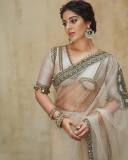samyuktha-menon-in-sandal-colour-net-saree-with-blouse-photos-001