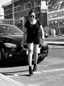 shaalin-zoya-in-black-denim-shorts-with-top-photos-002
