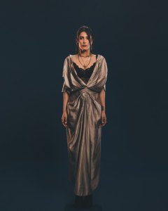 shruti-haasan-in-Metallic-Draped-Maxi-Dress-Layered-Innerwear-Gothic-glam-edgy-fusion-formal-wear-photos-015
