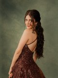 shruti-haasan-in-Deep-Rust-Copper-Sequined-Ball-Gown-floor-sweeping-flared-skirt-bodice-supported-by-thin-spaghetti-straps-style-photos-003