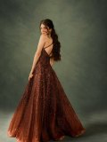 shruti-haasan-in-Deep-Rust-Copper-Sequined-Ball-Gown-floor-sweeping-flared-skirt-bodice-supported-by-thin-spaghetti-straps-style-photos-004