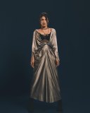 shruti-haasan-in-Metallic-Draped-Maxi-Dress-Layered-Innerwear-Gothic-glam-edgy-fusion-formal-wear-photos-007