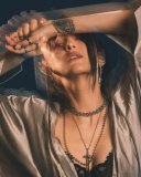 shruti-haasan-in-Metallic-Draped-Maxi-Dress-Layered-Innerwear-Gothic-glam-edgy-fusion-formal-wear-photos