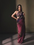 shruti-haasan-in-Royal-Deep-Purple-with-Gold-Accents-Satin-Silk-saree-paired-with-a-matching-low-back-embellished-blouse-photos-006