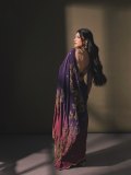 shruti-haasan-in-Royal-Deep-Purple-with-Gold-Accents-Satin-Silk-saree-paired-with-a-matching-low-back-embellished-blouse-photos-007