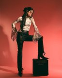shruti-haasan-in-Sheer-White-Lace-Top-with-Lace-Up-Black-Trousers-photos-006