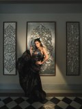 shruti-haasan-in-Strapless-Black-Lace-Evening-floor-length-Gown-photos-003