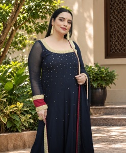 shweta-menon-in-Midnight-Blue-Embellished-Anarkali-photos-002