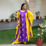 swetha-menon-in-violet-and-yellow-combination-churidar-photos-006