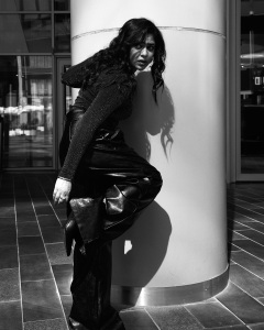 srinda-black-short-dress-with-long-jacket-photos-005
