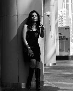 srinda-black-short-dress-with-long-jacket-photos-006