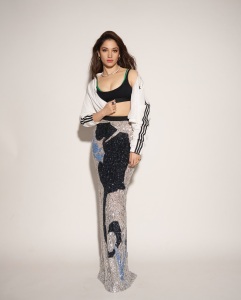 tamanna-stunning-look-in-black-and-silver-combination-bodycon-dress-photos-001