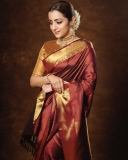 trisha-krishnan-latest-photos-in-red-pattu-saree-by-team-e