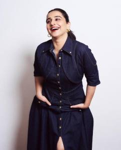vidya-balan-in-jeans-material-frock-styling-photos