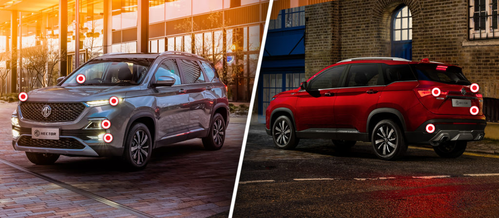 mg hector exterior photos