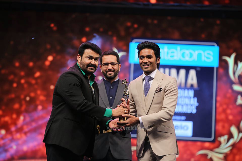 mohanlal and dhanush at siima awards 2019 photos 099