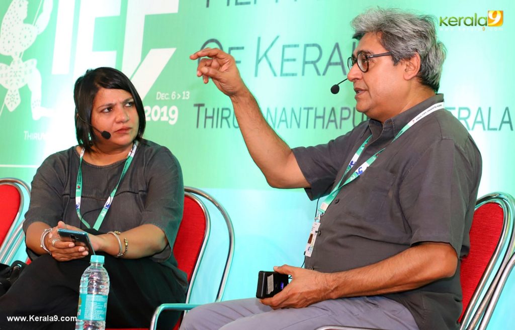 iffk 2019 day 3 photos.Shai Heredia and Ruchir Joshy in tagorg theatre