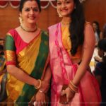 vinduja menon and daughter at actress mahalakshmi marriage photos 003