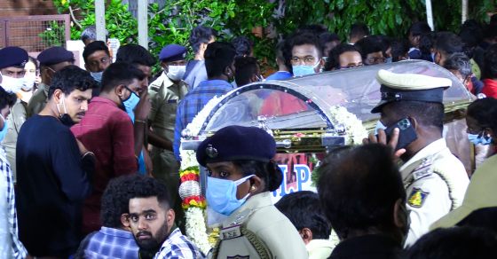 Meghana Raj Husband Chiranjeevi Sarja Funeral Photos 001