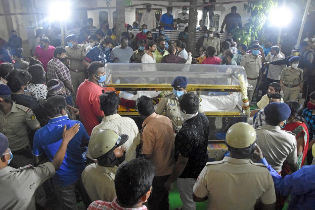 Meghana Raj Husband Chiranjeevi Sarja Funeral Photos 012